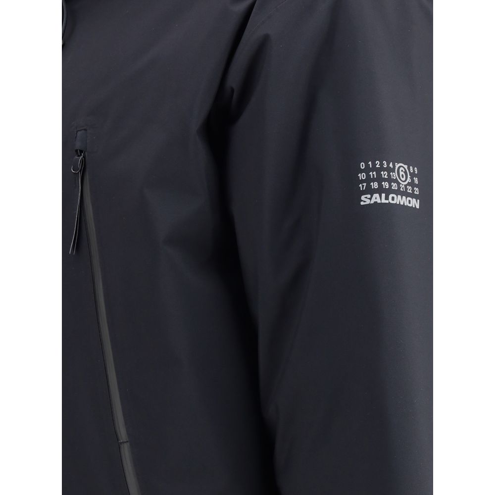 MM6 Black Polyester Parka