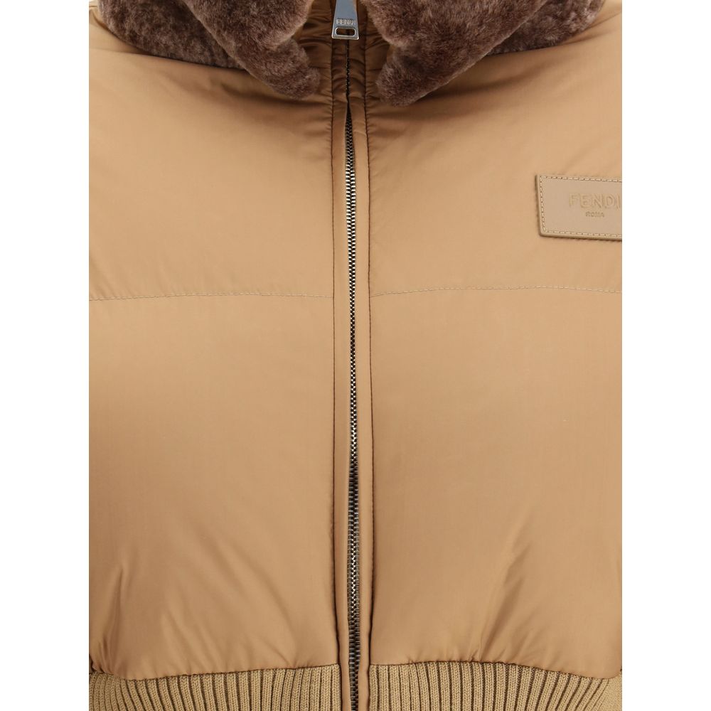 Fendi Brown Polyester Full-Length Jacket | Regal Royce