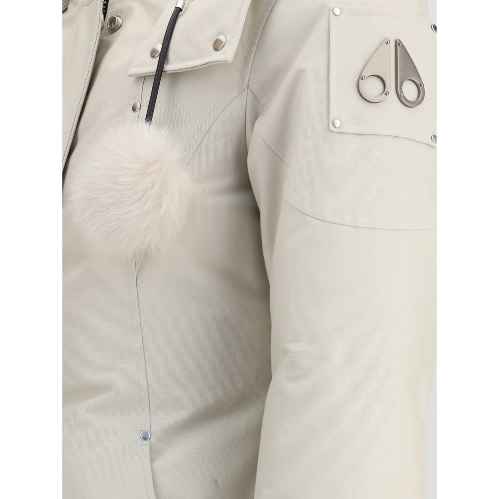 Moose Knuckles White Cotton Parka | Regal Royce