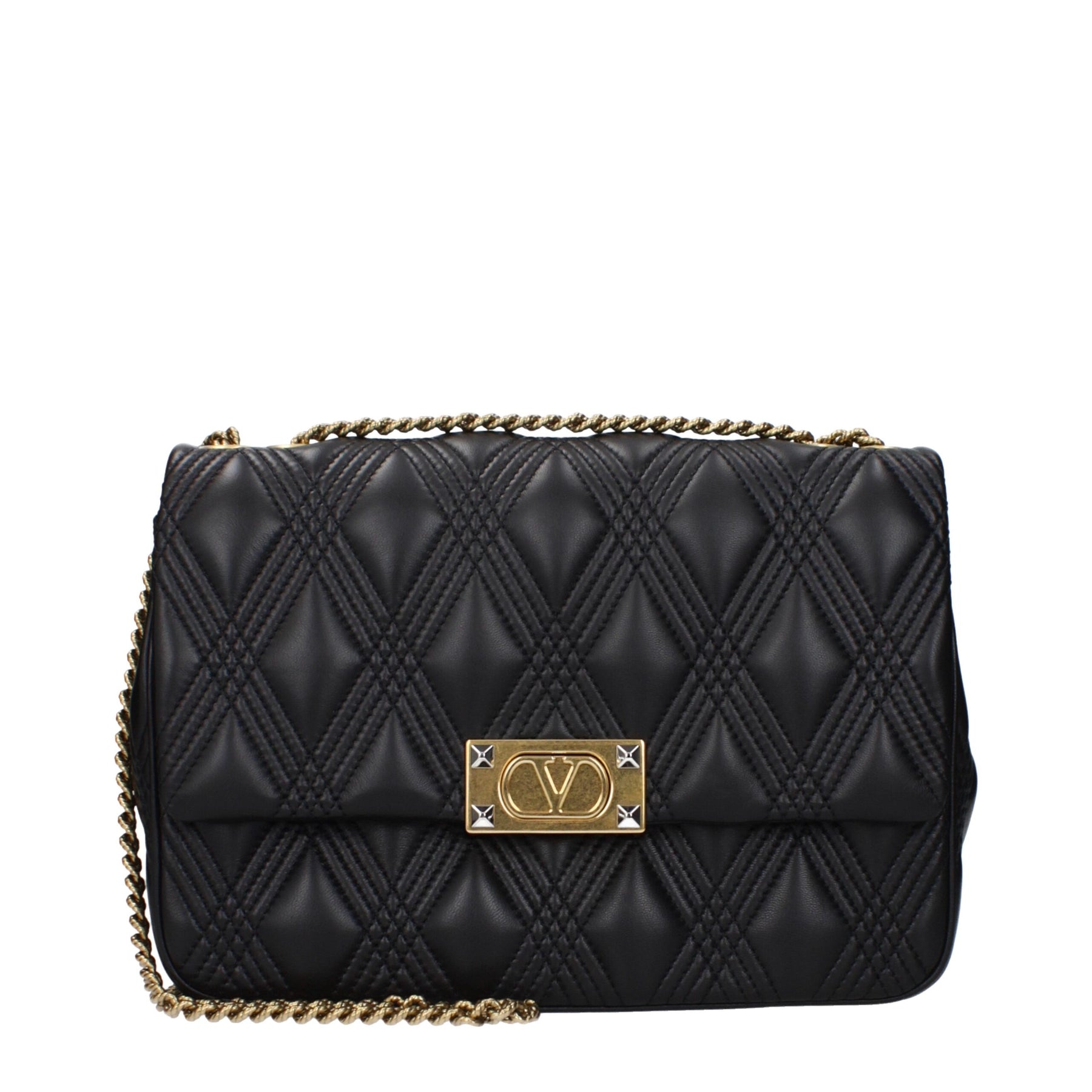 Valentino Garavani Black Leather Shoulder Bag | Regal Royce