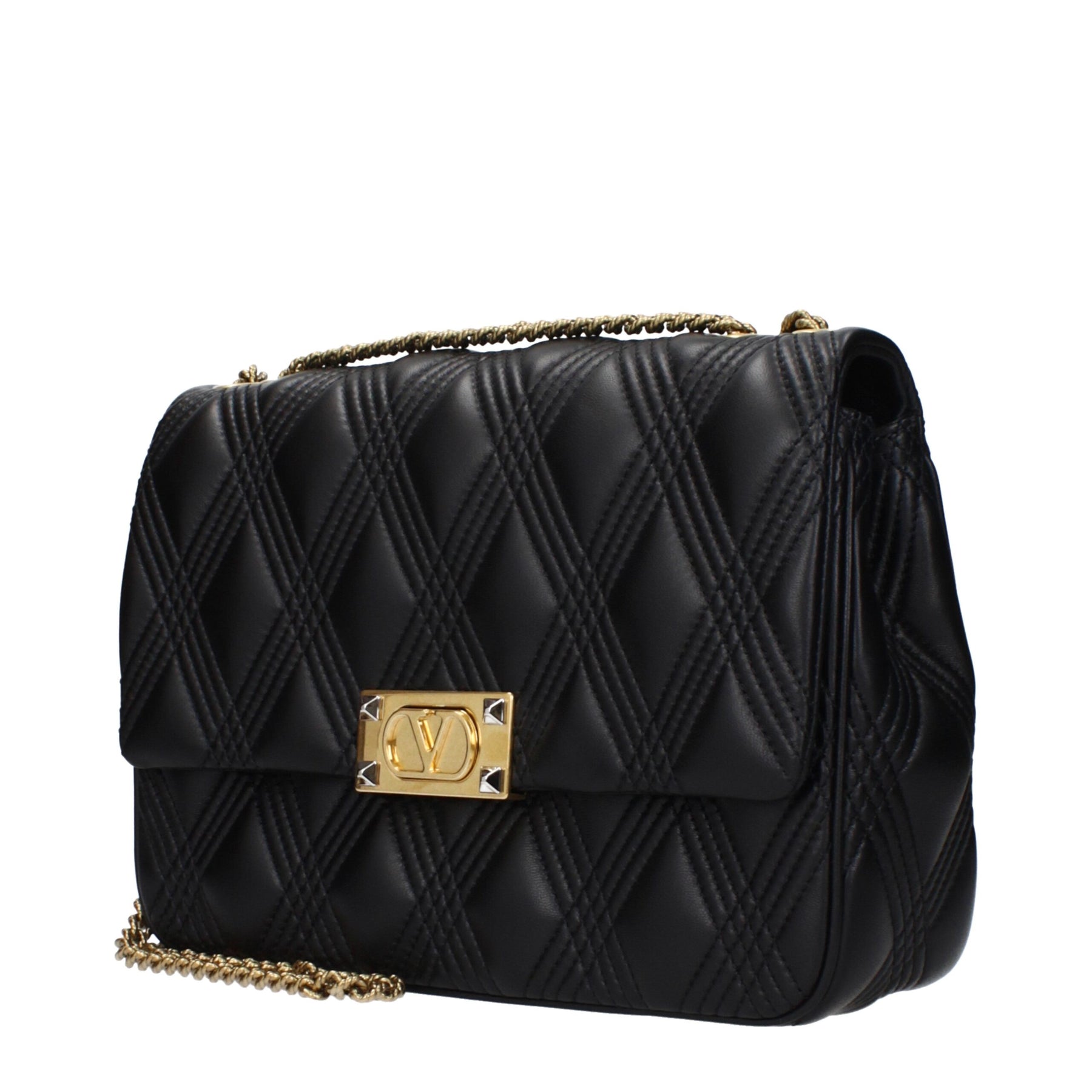 Valentino Garavani Black Leather Shoulder Bag | Regal Royce
