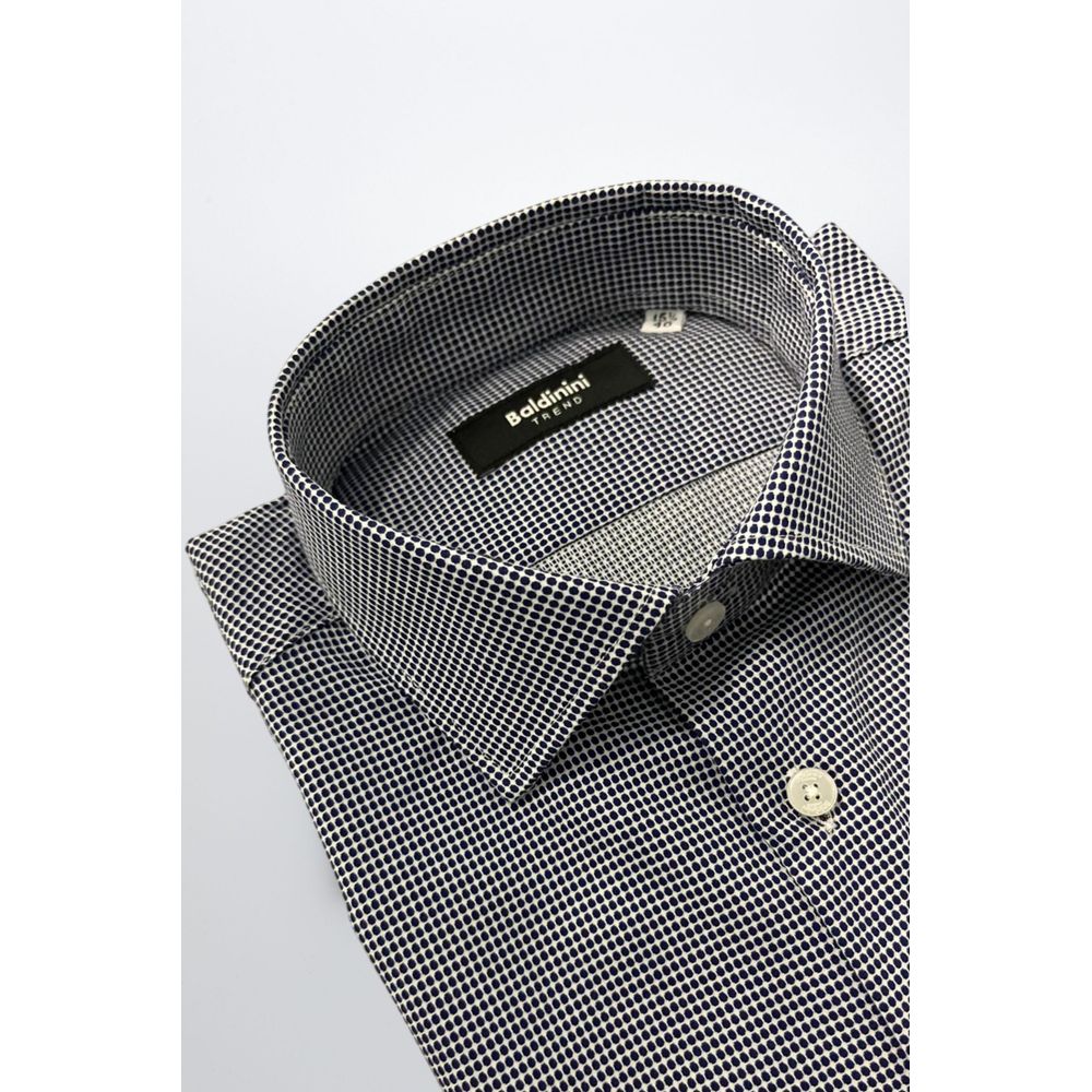 Baldinini Trend Blue Cotton Men Shirt | Regal Royce