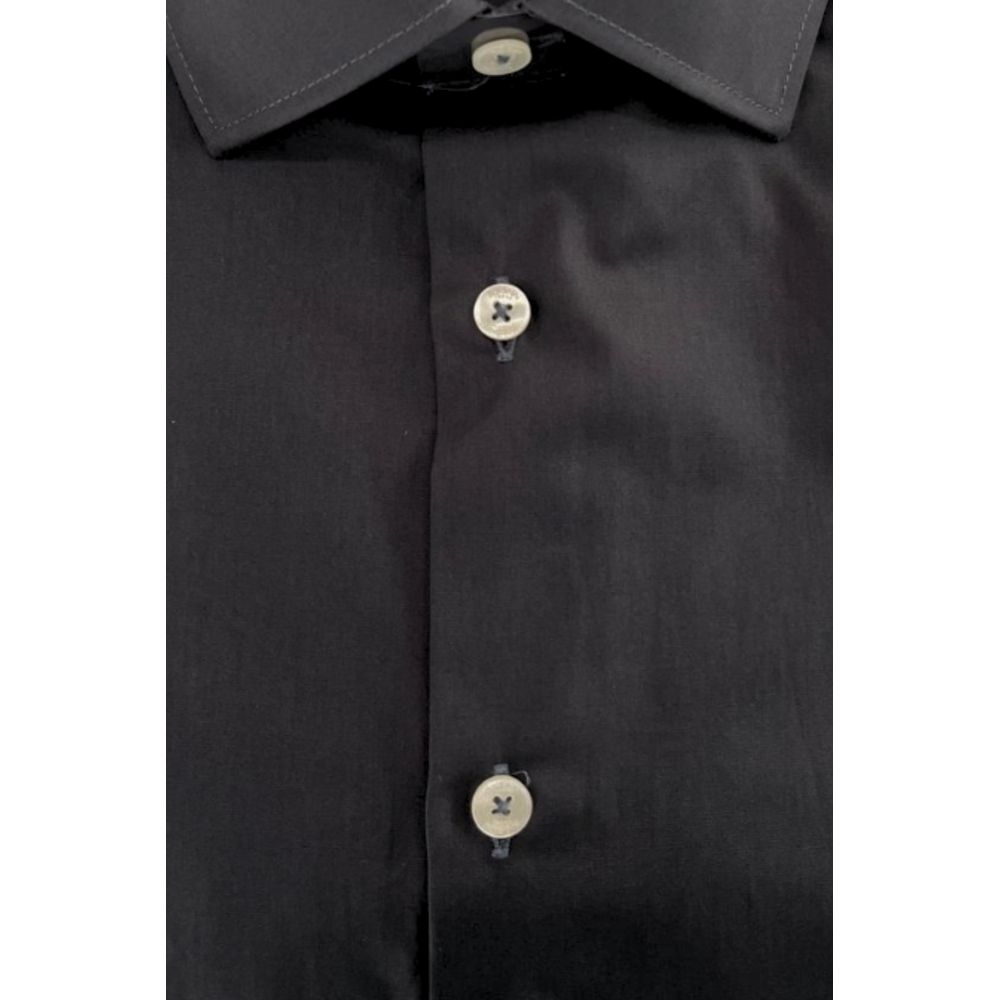 Baldinini Trend Gray Cotton Men Shirt | Regal Royce