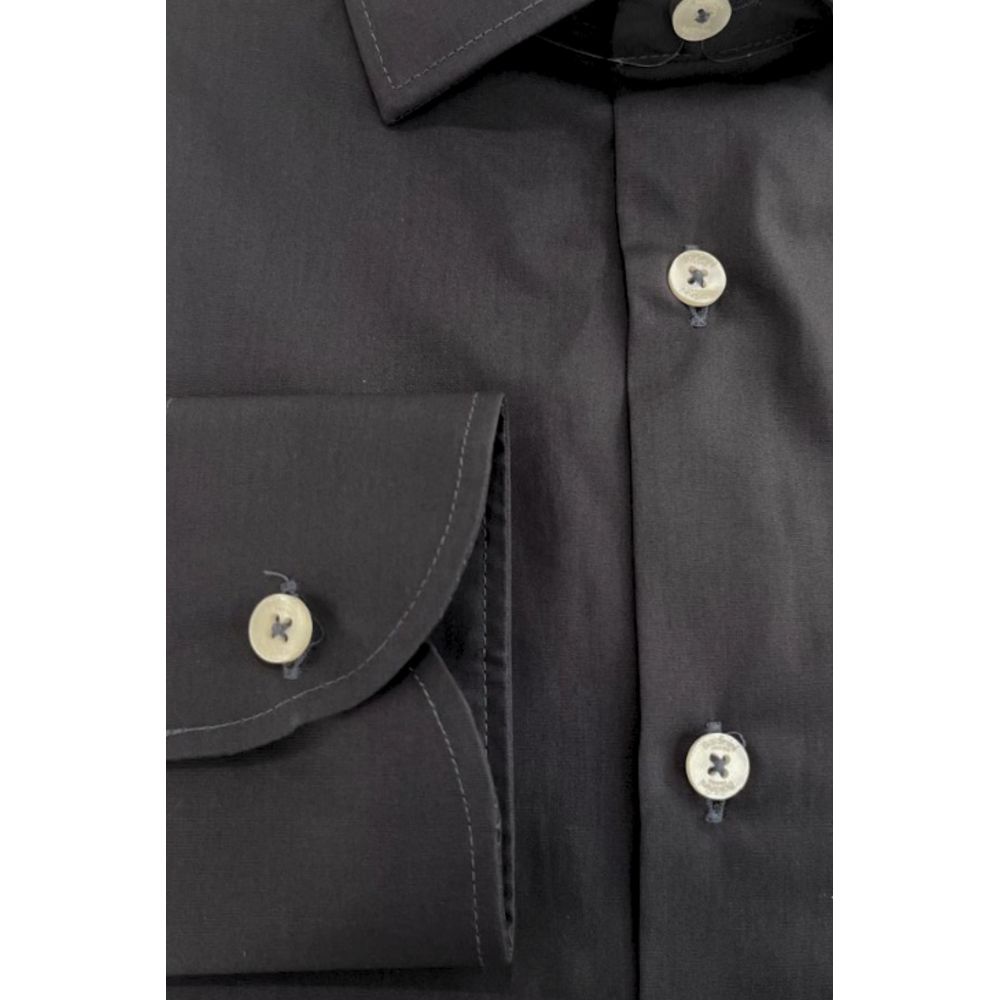 Baldinini Trend Gray Cotton Men Shirt | Regal Royce