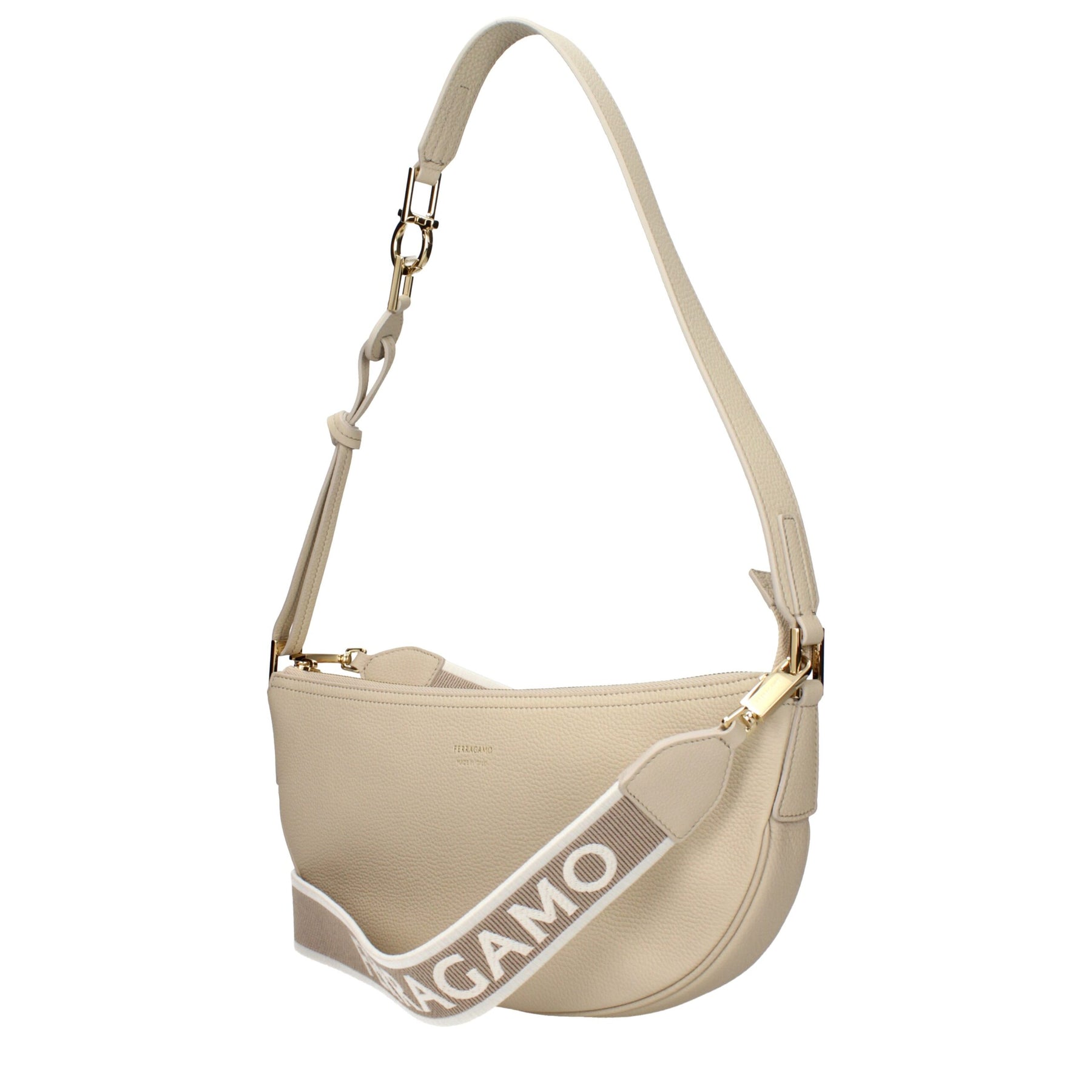 Salvatore Ferragamo Gray Leather Shoulder Bag | Regal Royce