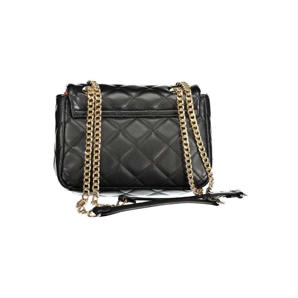 Mario Valentino Black Polyurethane Women Shoulder Bag | Regal Royce