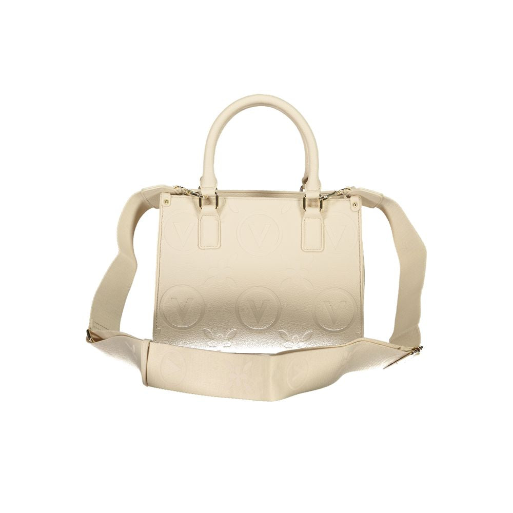 Mario Valentino Beige Polyurethane Women Handbag | Regal Royce