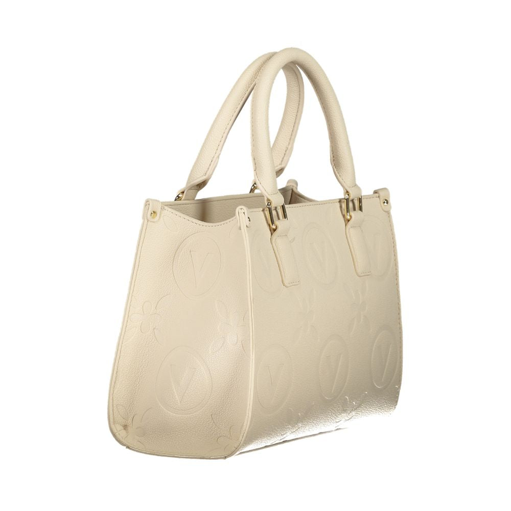 Mario Valentino Beige Polyurethane Women Handbag | Regal Royce
