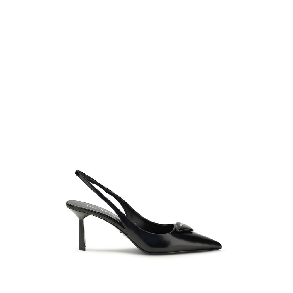 Prada Black Calf Leather Bos Taurus High Heel Pumps | Regal Royce
