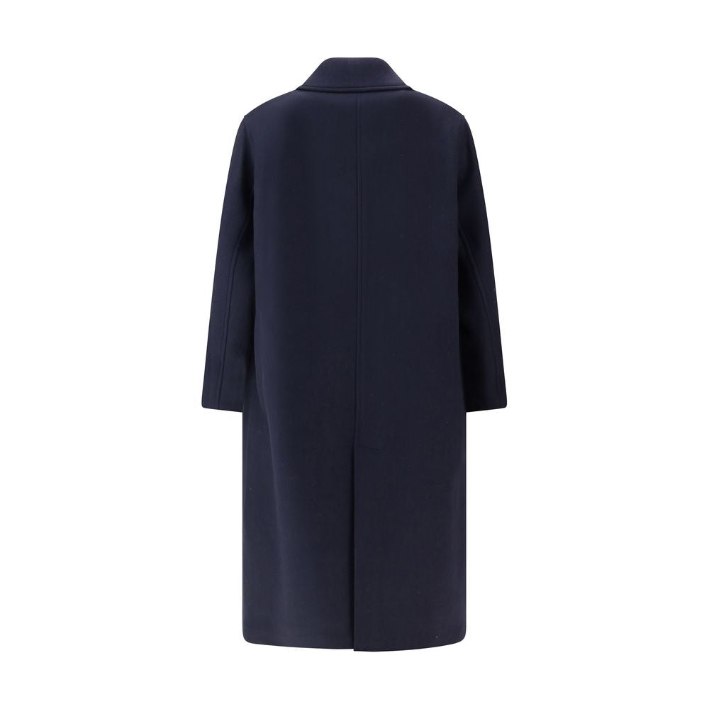 Sunflower Blue Fleece Wool Coat