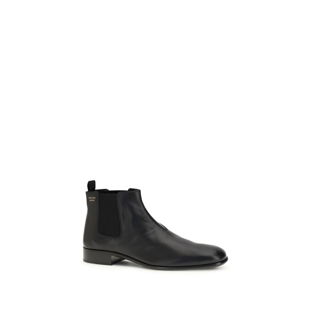 Prada Black Goatskin Ankle Boots | Regal Royce