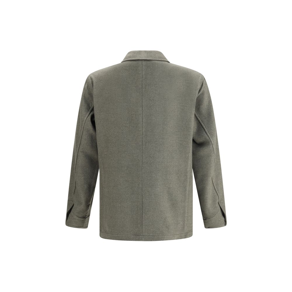 Finamore Bicolor Fleece Wool Coat | Regal Royce