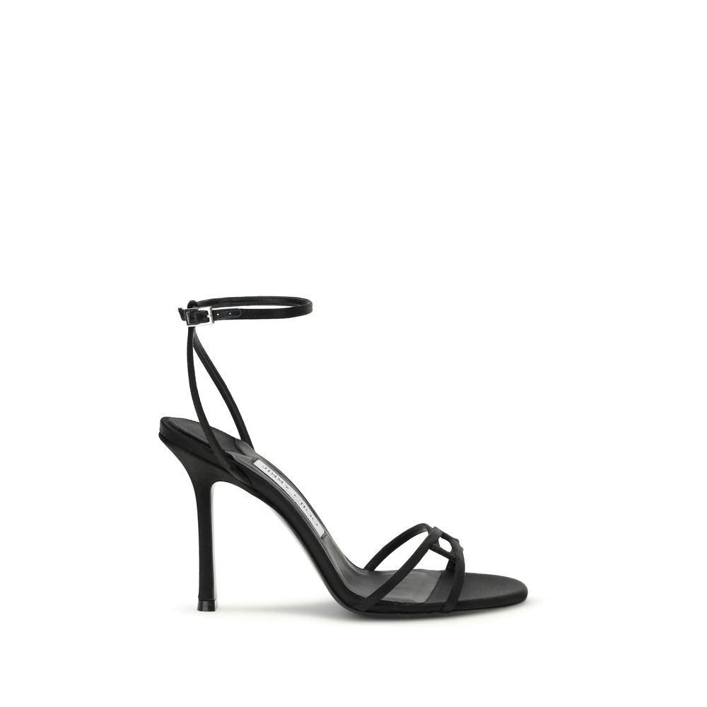 Jimmy Choo Black Calf Leather Bos Taurus Stiletto Heel Sandals | Regal Royce