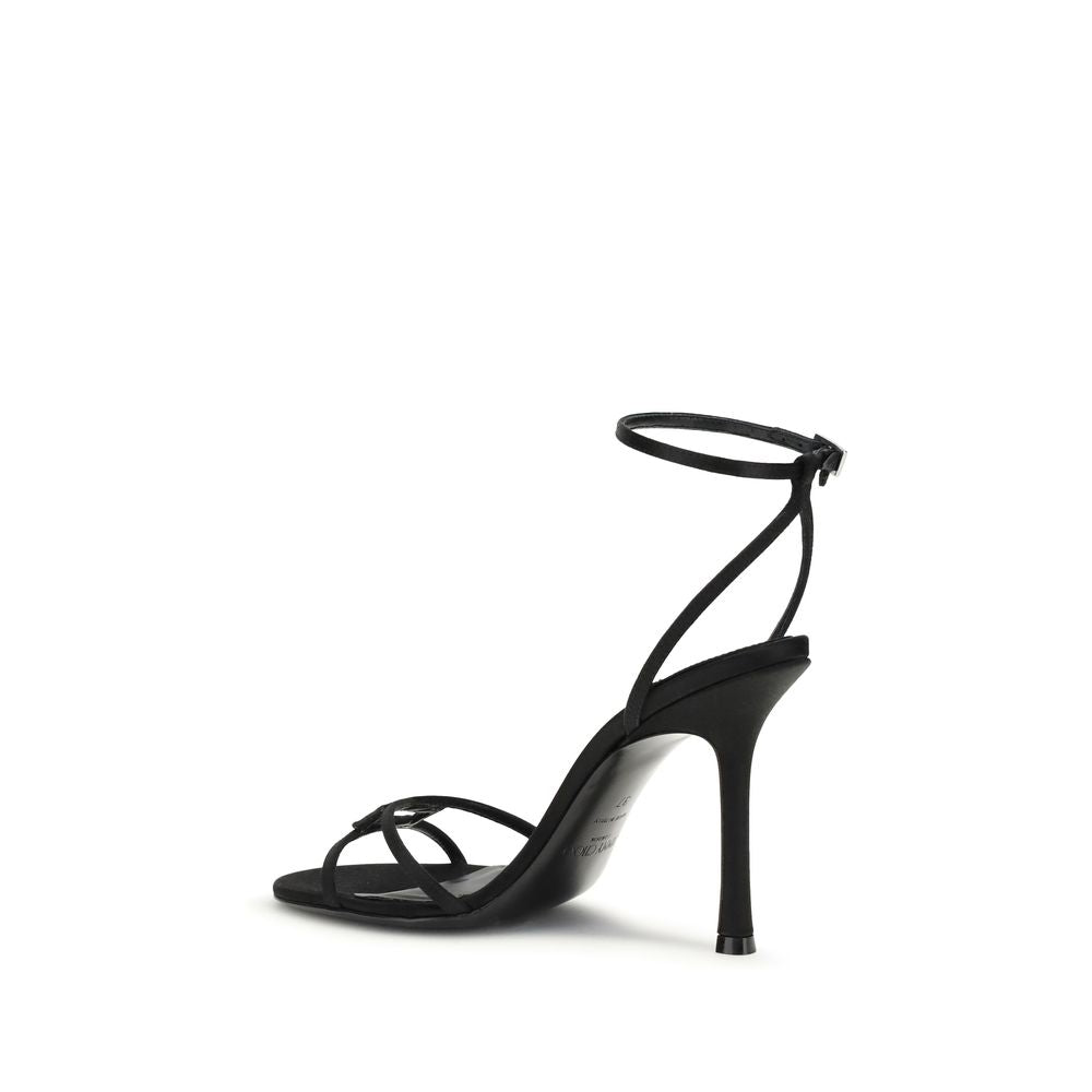 Jimmy Choo Black Calf Leather Bos Taurus Stiletto Heel Sandals | Regal Royce