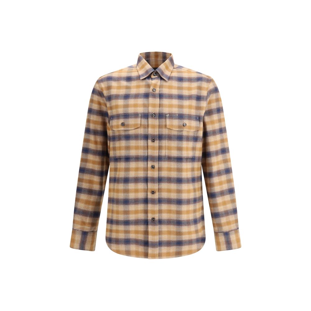Brioni Multicolor Cotton Pattern Shirt | Regal Royce