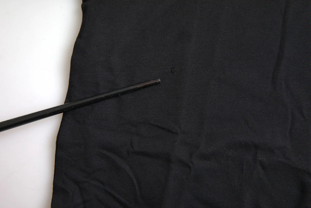 Balenciaga Black Cotton Logo Print Crew Neck Short Sleeves T-shirt