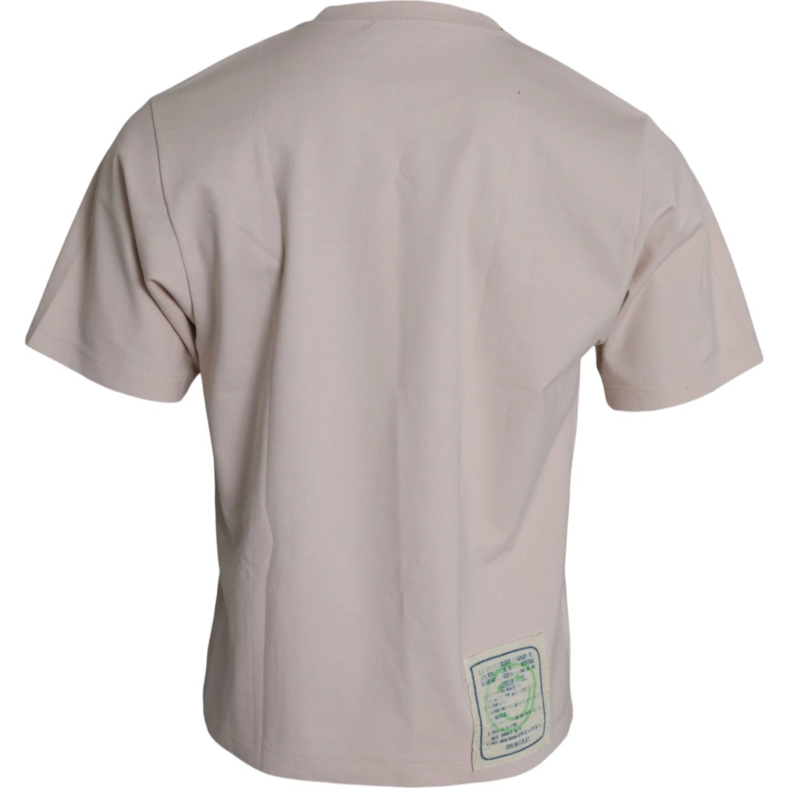 Dolce & Gabbana Beige Cosmic Love Cotton Crew Neck T-shirt | Regal Royce