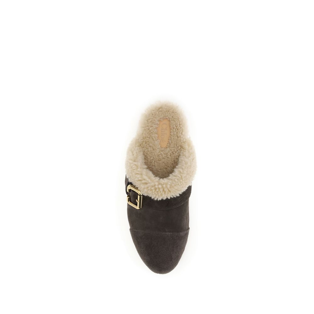 Chloé Brown Lamb Ovis Aries Aries Clogs | Regal Royce