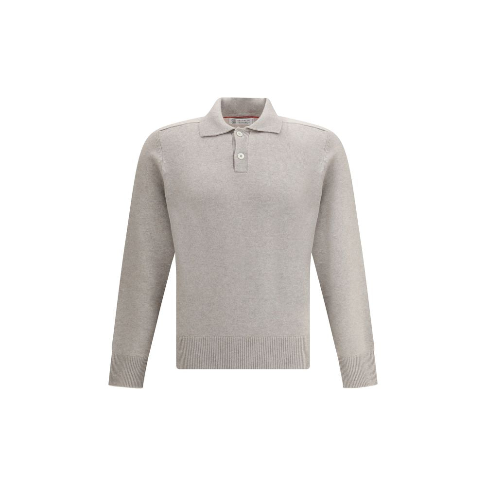Brunello Cucinelli Beige Cashmere Polo Shirt | Regal Royce