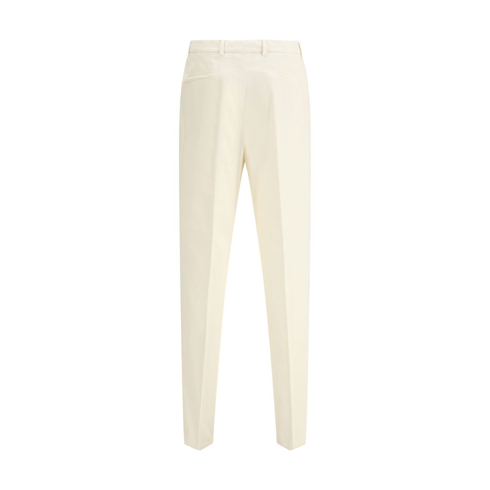 Brunello Cucinelli Cream Cotton Casual Pants | Regal Royce
