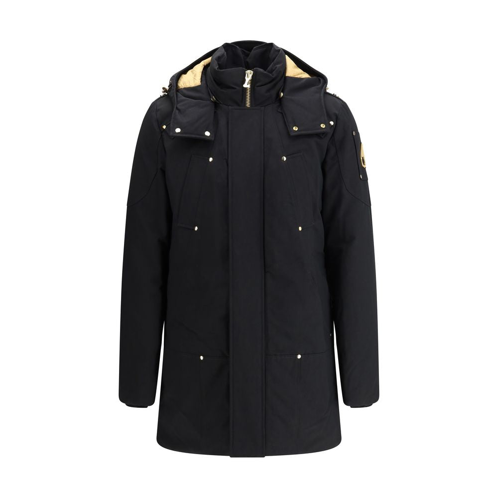 Moose Knuckles Black Cotton Parka | Regal Royce