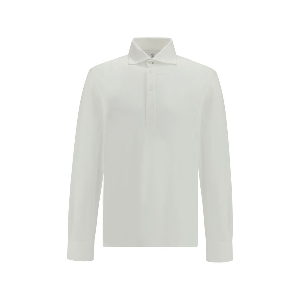 Brunello Cucinelli White Cotton Dress Shirt