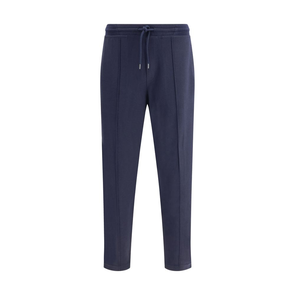 Brunello Cucinelli Blue Cashmere Athletic Pants | Regal Royce