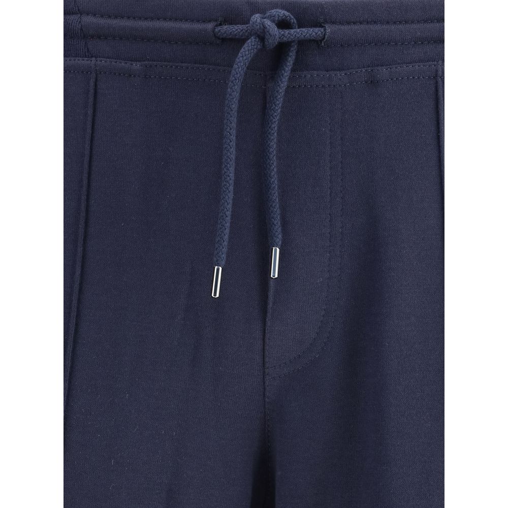 Brunello Cucinelli Blue Cashmere Athletic Pants | Regal Royce
