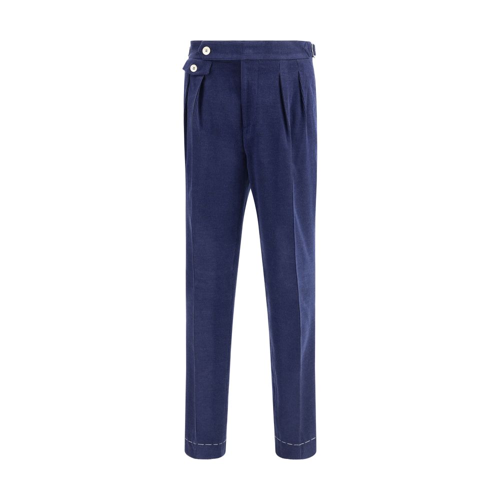 Brunello Cucinelli Blue Wool Casual Pants | Regal Royce