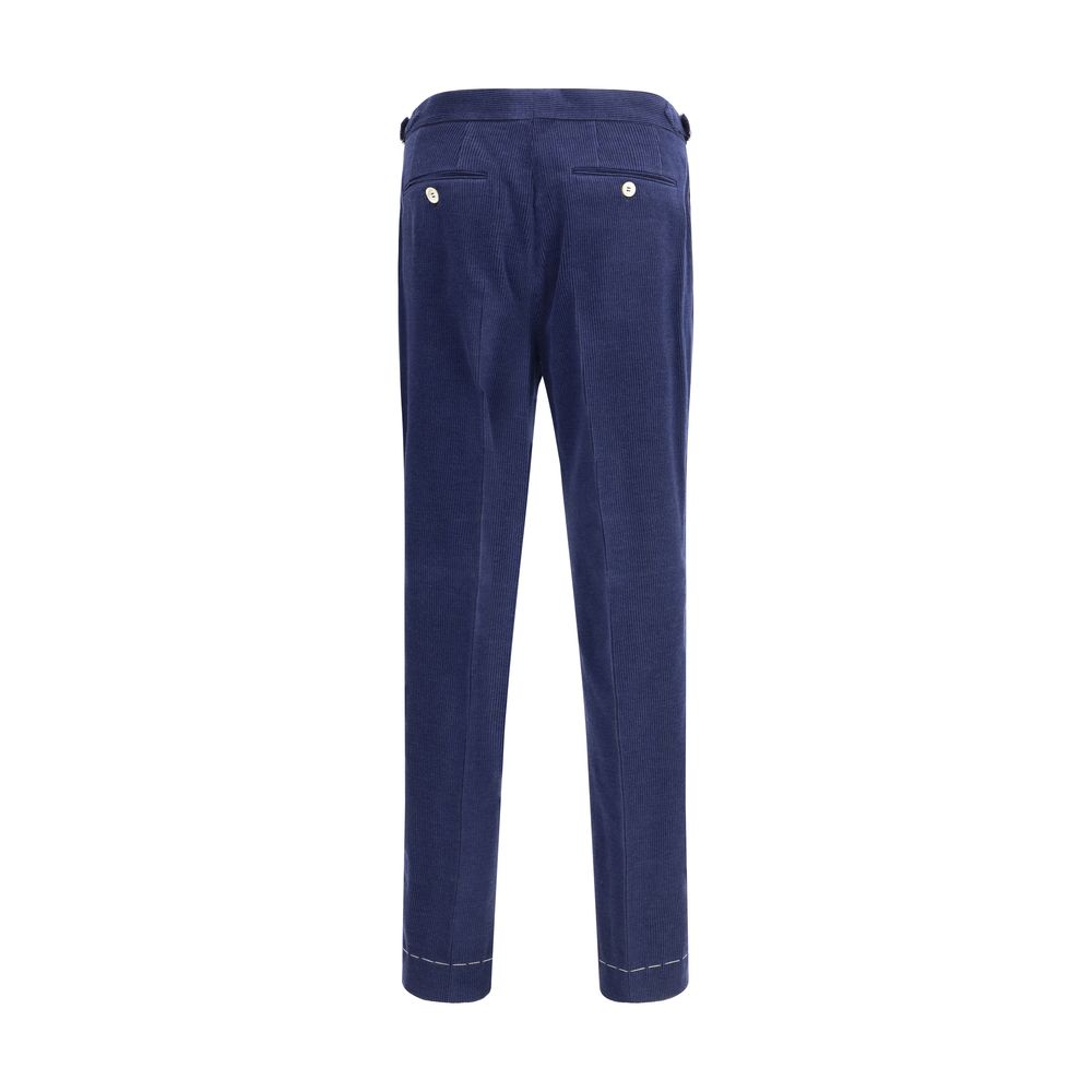 Brunello Cucinelli Blue Wool Casual Pants | Regal Royce