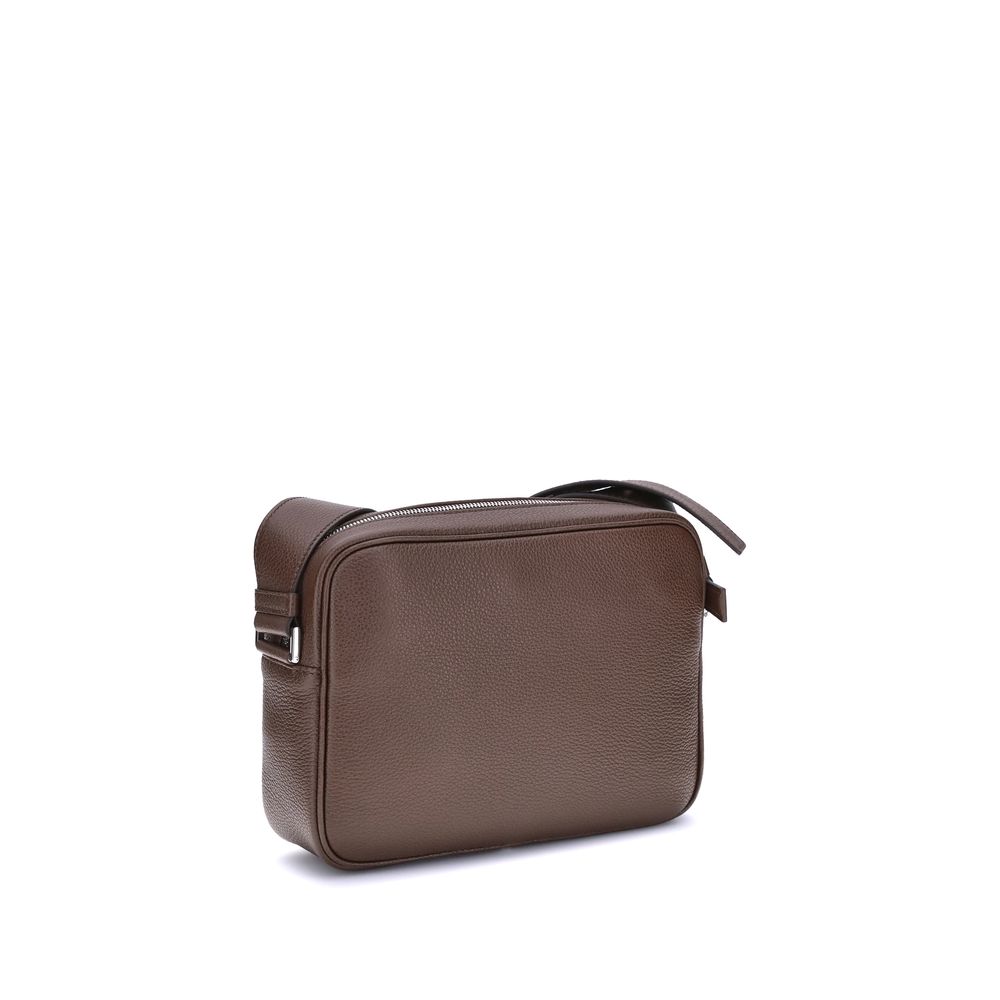 Prada Brown Calf Leather Bos Taurus Shoulder Bag | Regal Royce