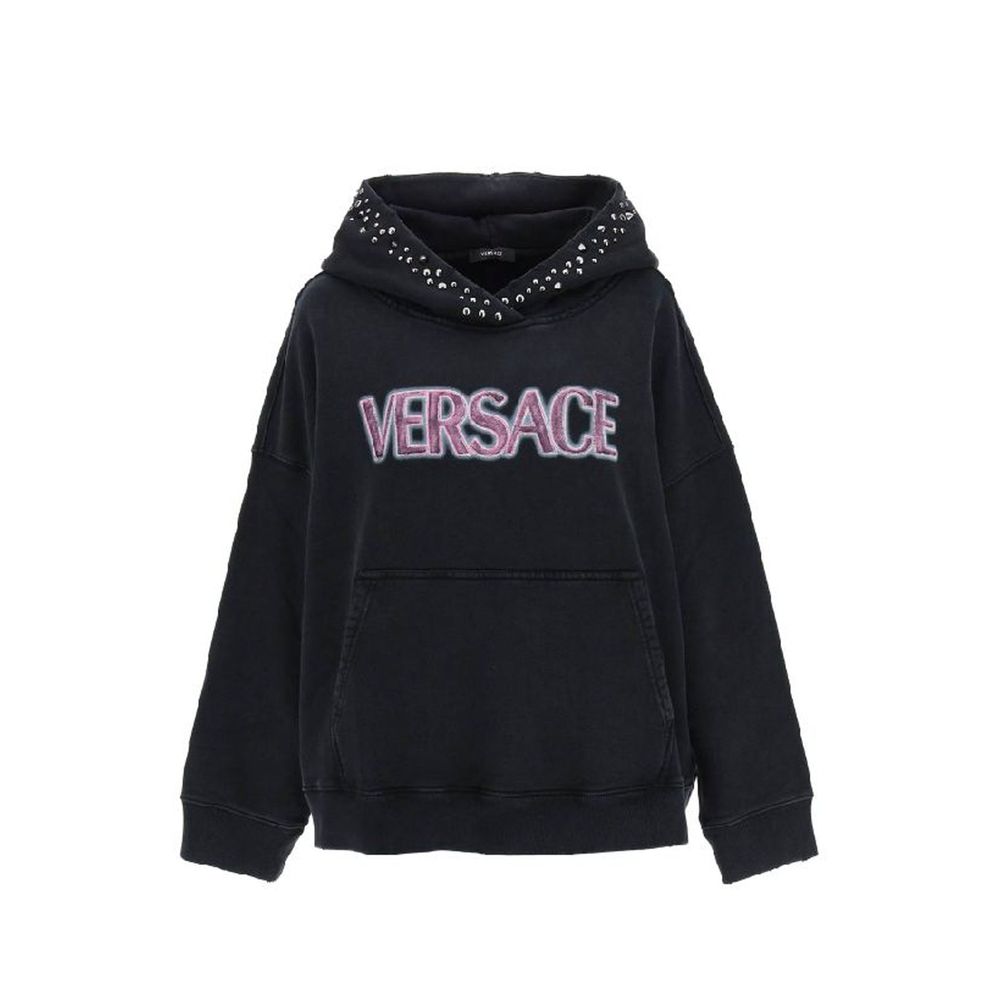 Versace Black Cotton Sweatshirt