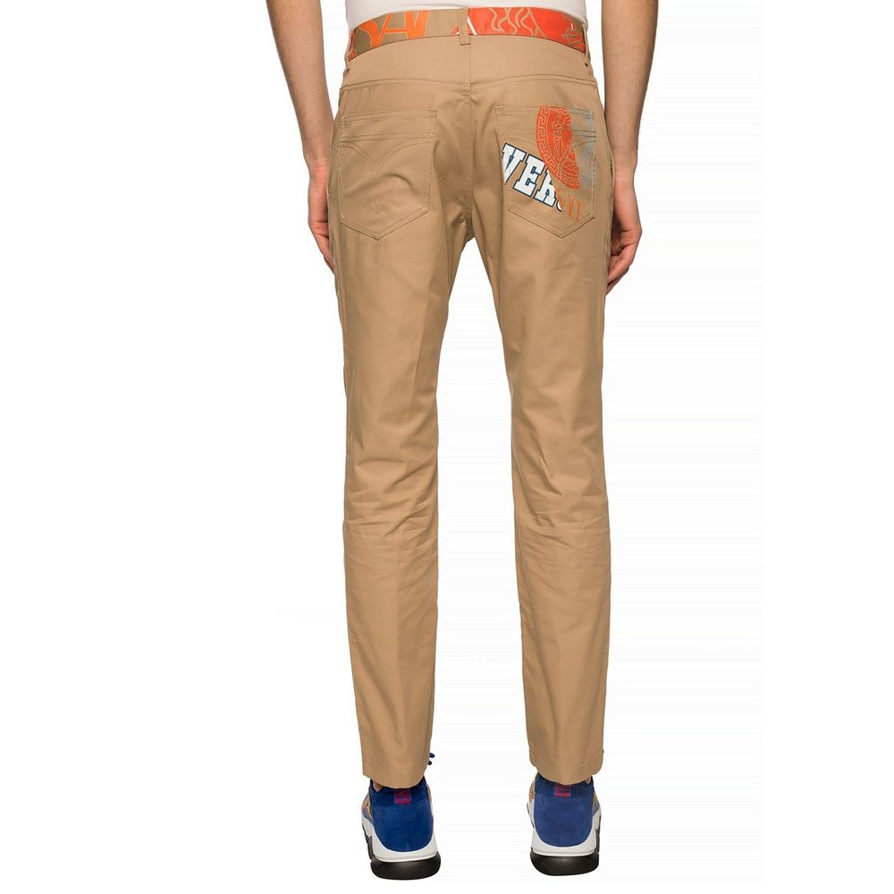 Versace Beige Cotton Chino Pants