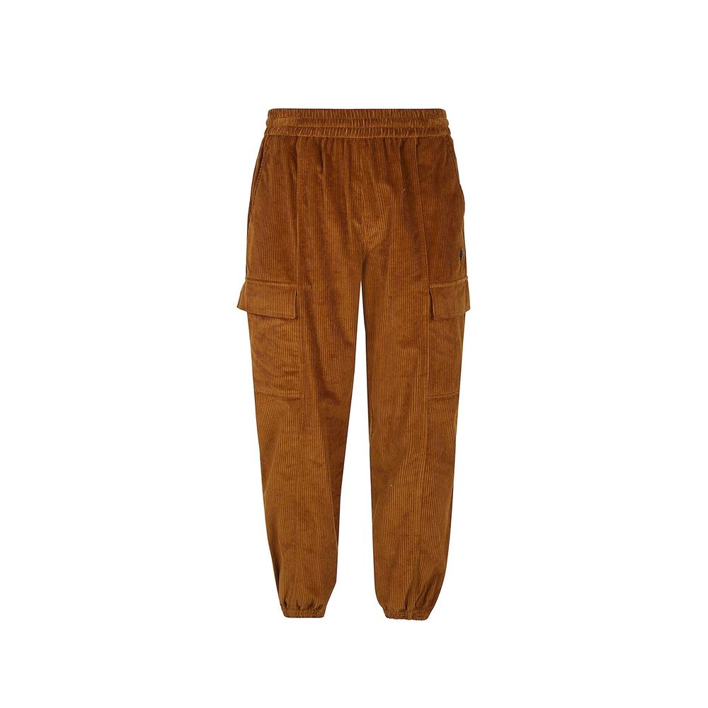 Marcelo Burlon Brown Cotton Casual Pants