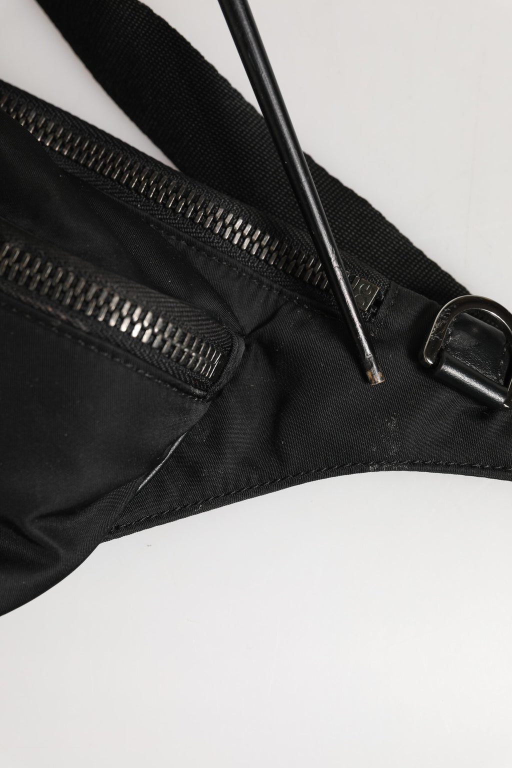 Dolce & Gabbana Black Logo Tape Print Waist Fanny Pack Men's Borse Bag