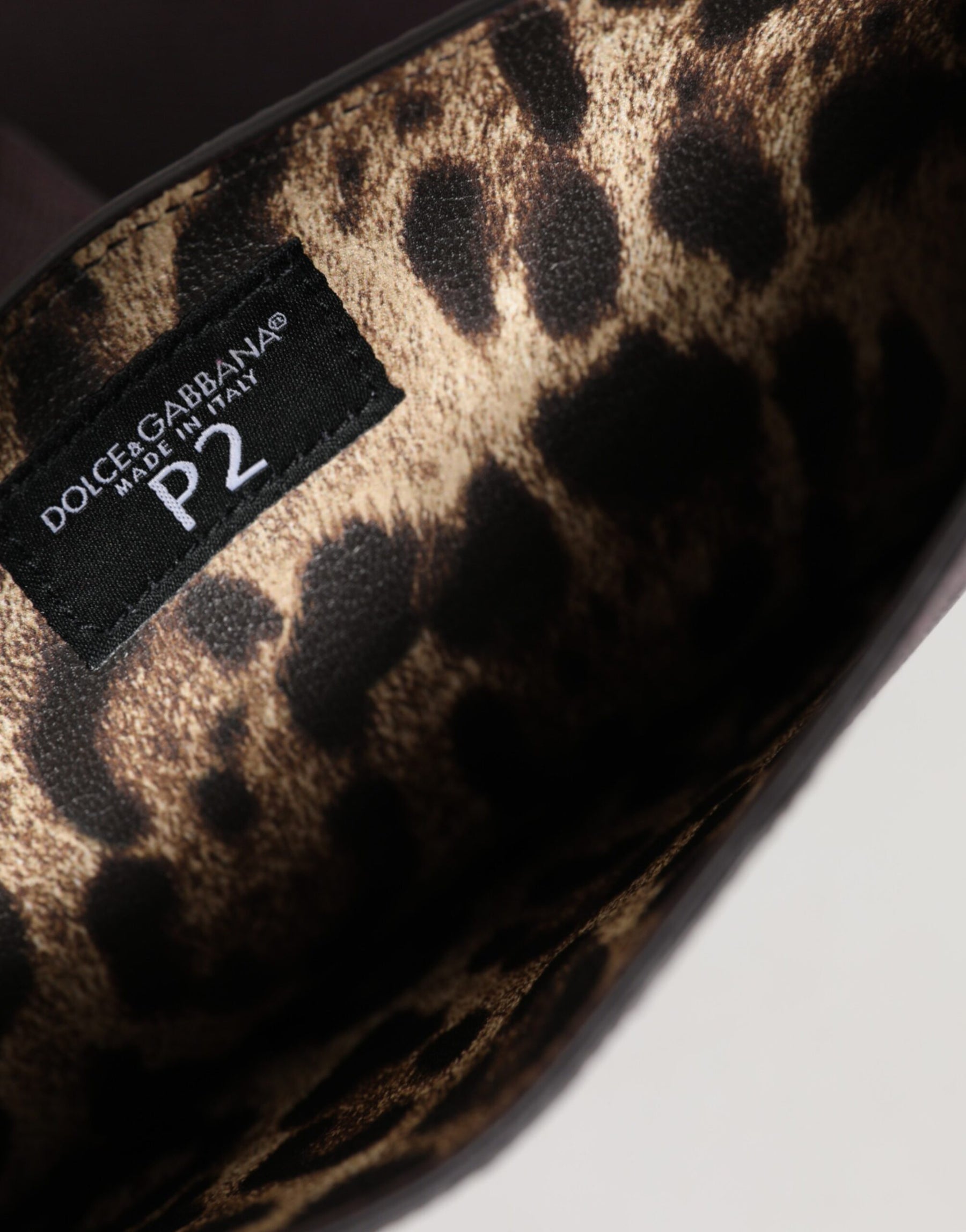 Dolce & Gabbana Dark Brown Leather Logo Plaque Cover Sleeve Tablet Case | Regal Royce