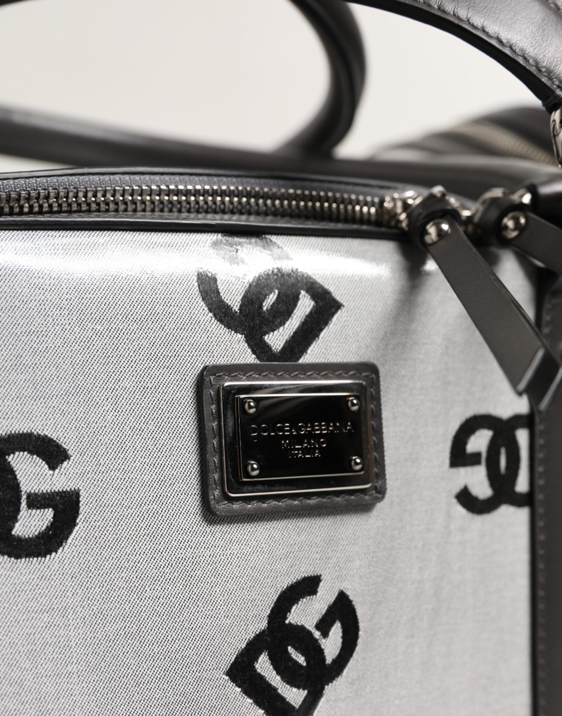 Dolce & Gabbana White DG Logo Pet Carrier Logo Plaque Top Handle Bag | Regal Royce