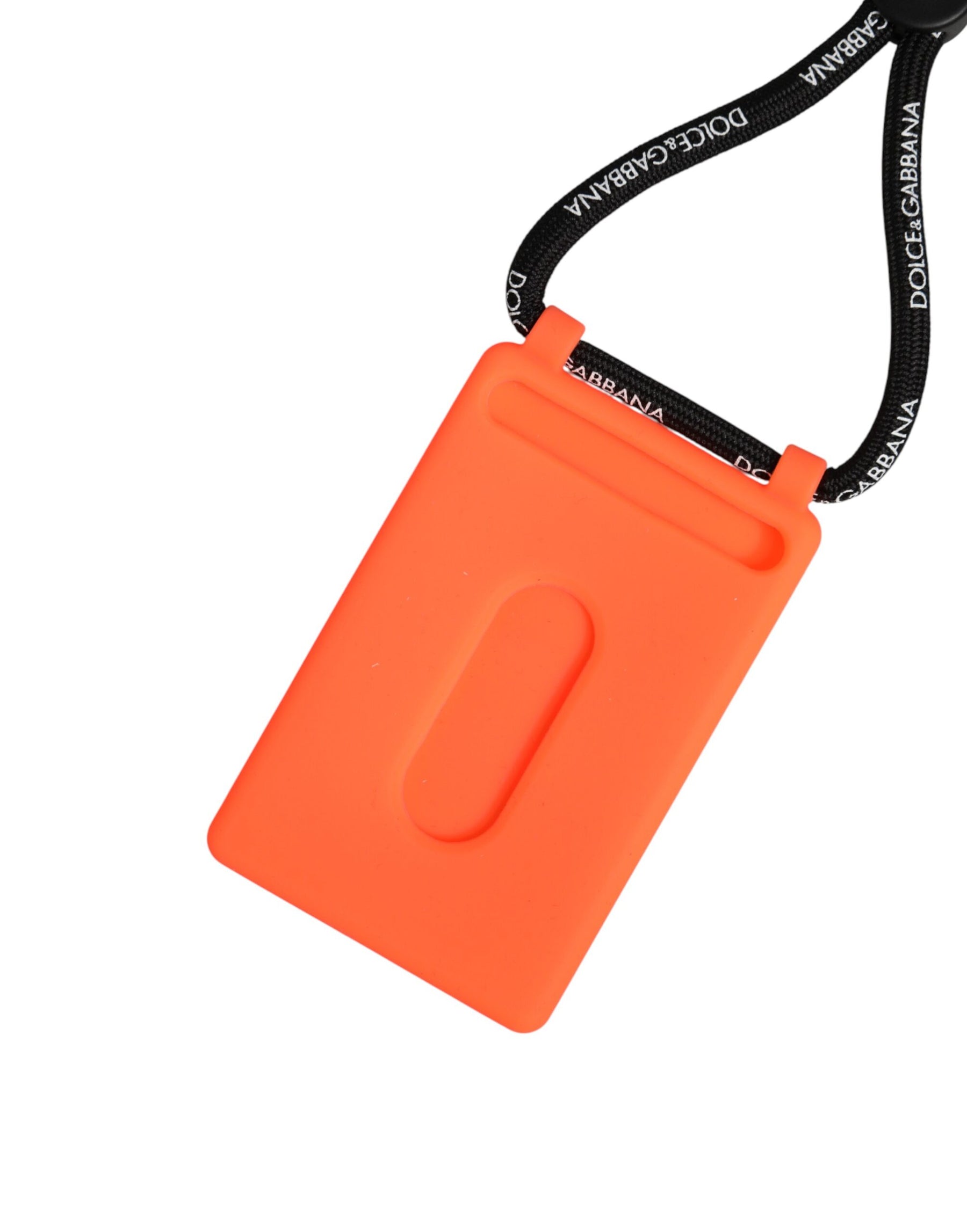 Dolce & Gabbana Holder Neon Orange Rubber DG Embossed Adjustable Badge | Regal Royce