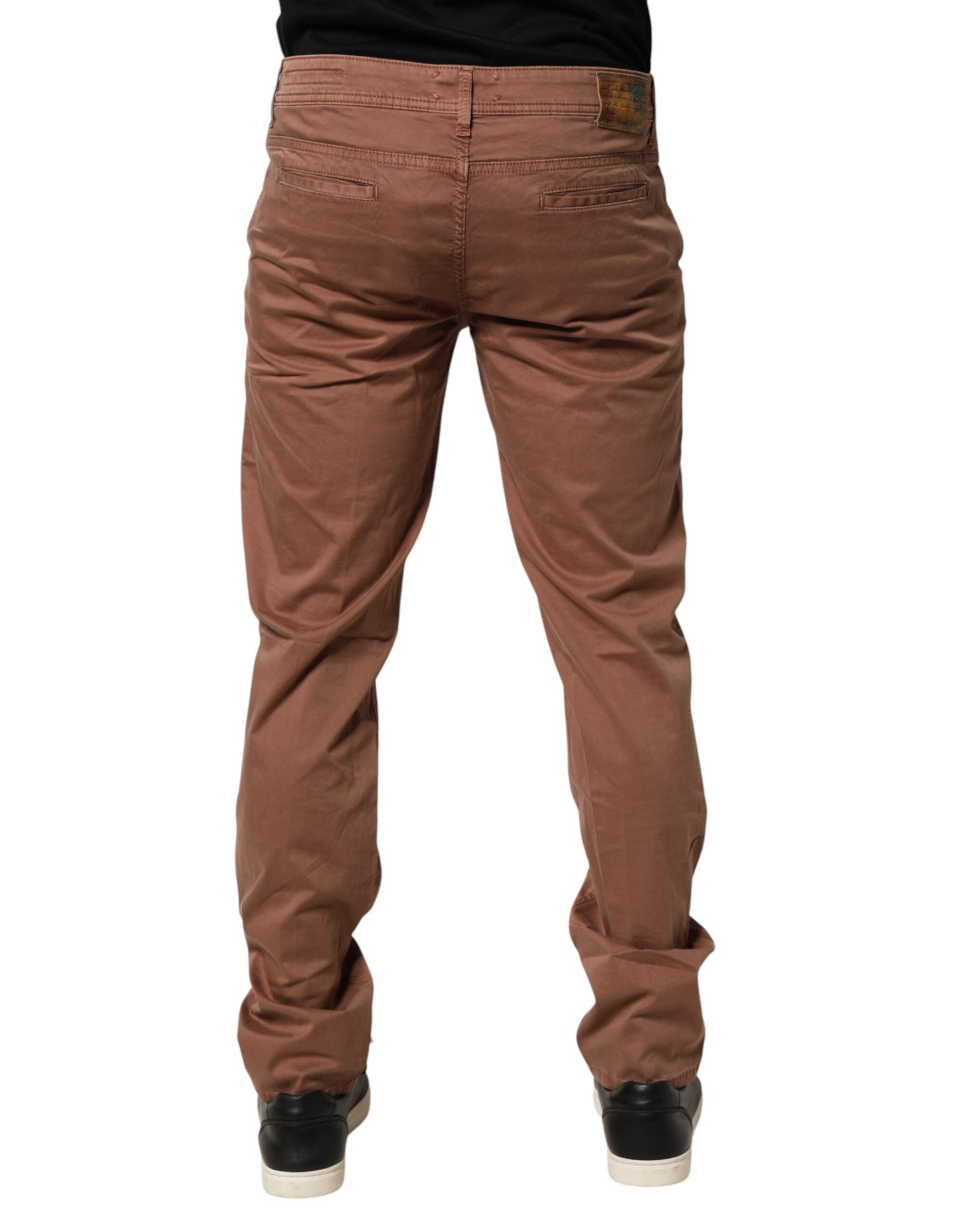 Barba Napoli Brown Mid Waist Skinny Fit Denim Men Trouser Jeans | Regal Royce