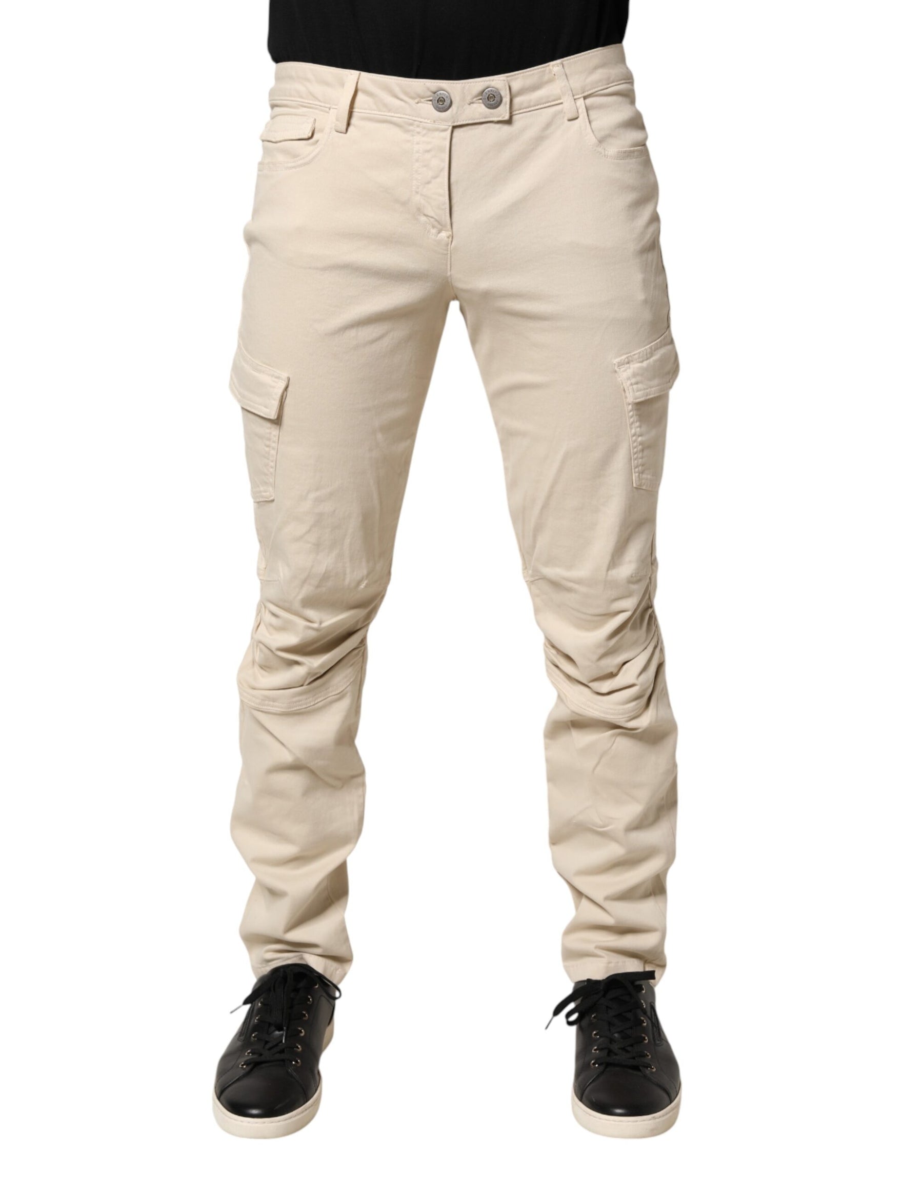 Scervino Street Beige Skinny Fit Mid Waist Men Denim Jeans | Regal Royce