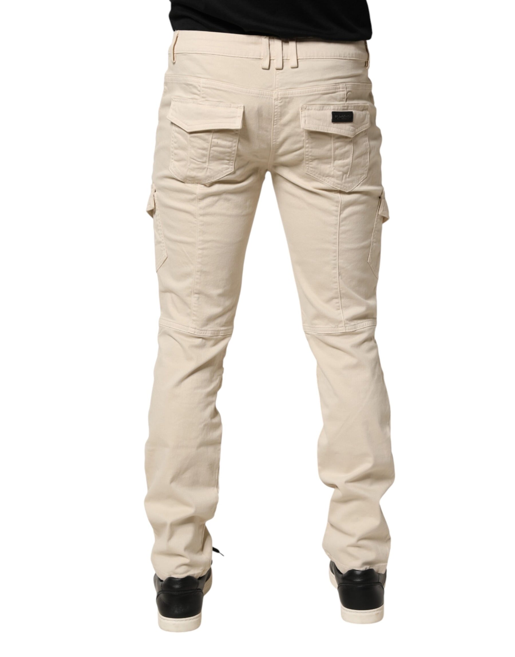 Scervino Street Beige Skinny Fit Mid Waist Men Denim Jeans | Regal Royce