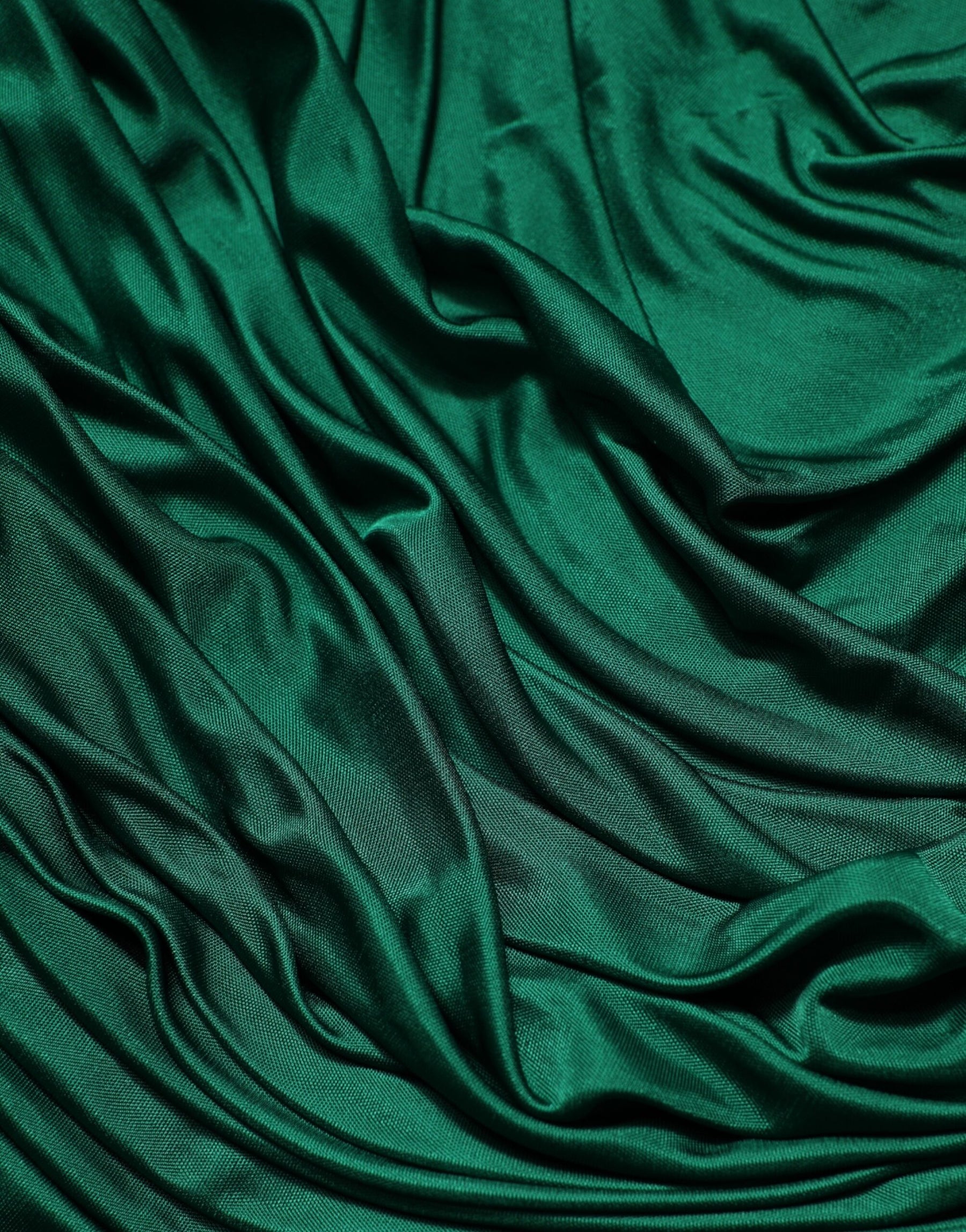 Dolce & Gabbana Green Viscose Drape Jersey Organzine Tank Top | Regal Royce