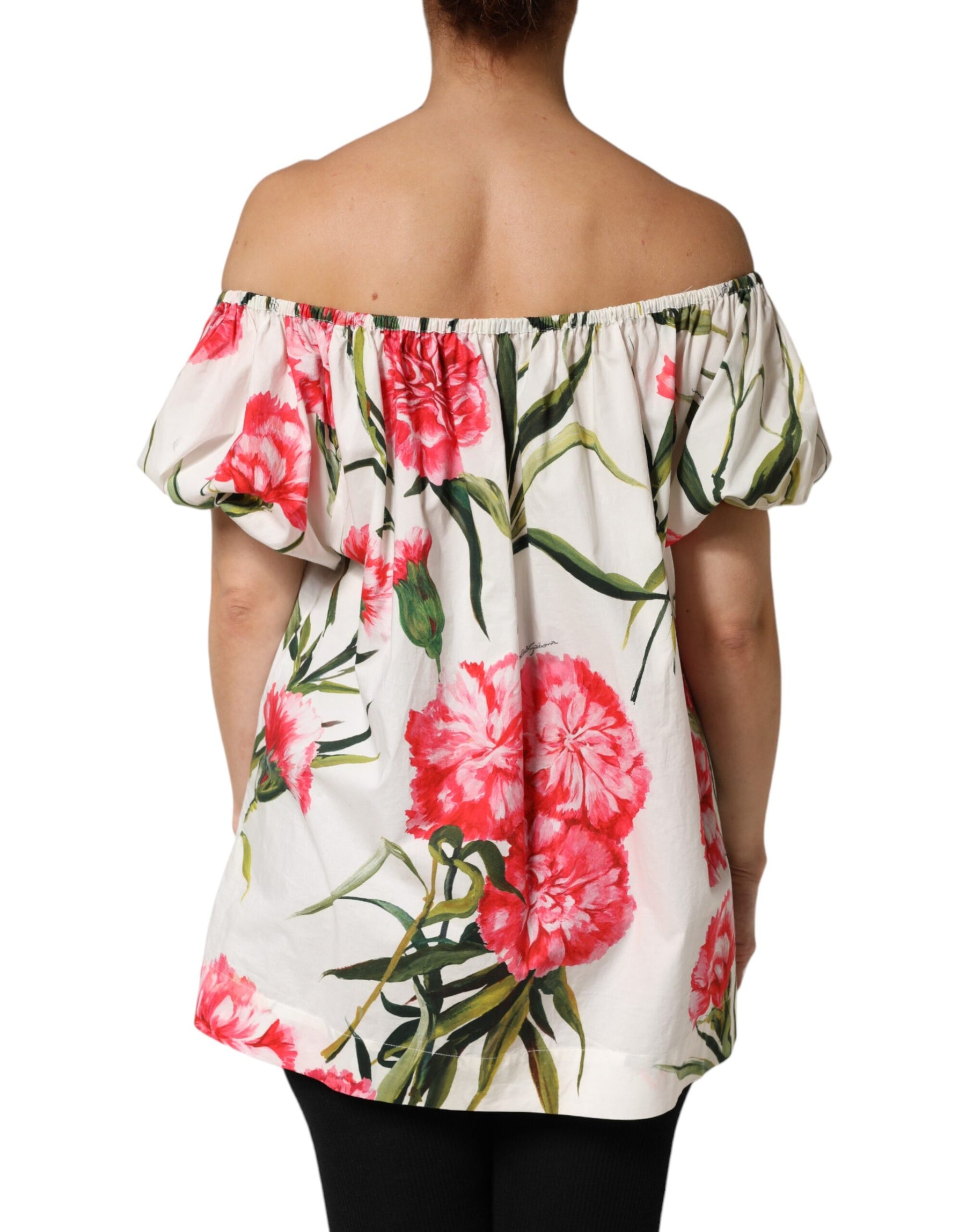 Dolce & Gabbana Multicolor Floral Off Shoulder Blouse Top | Regal Royce