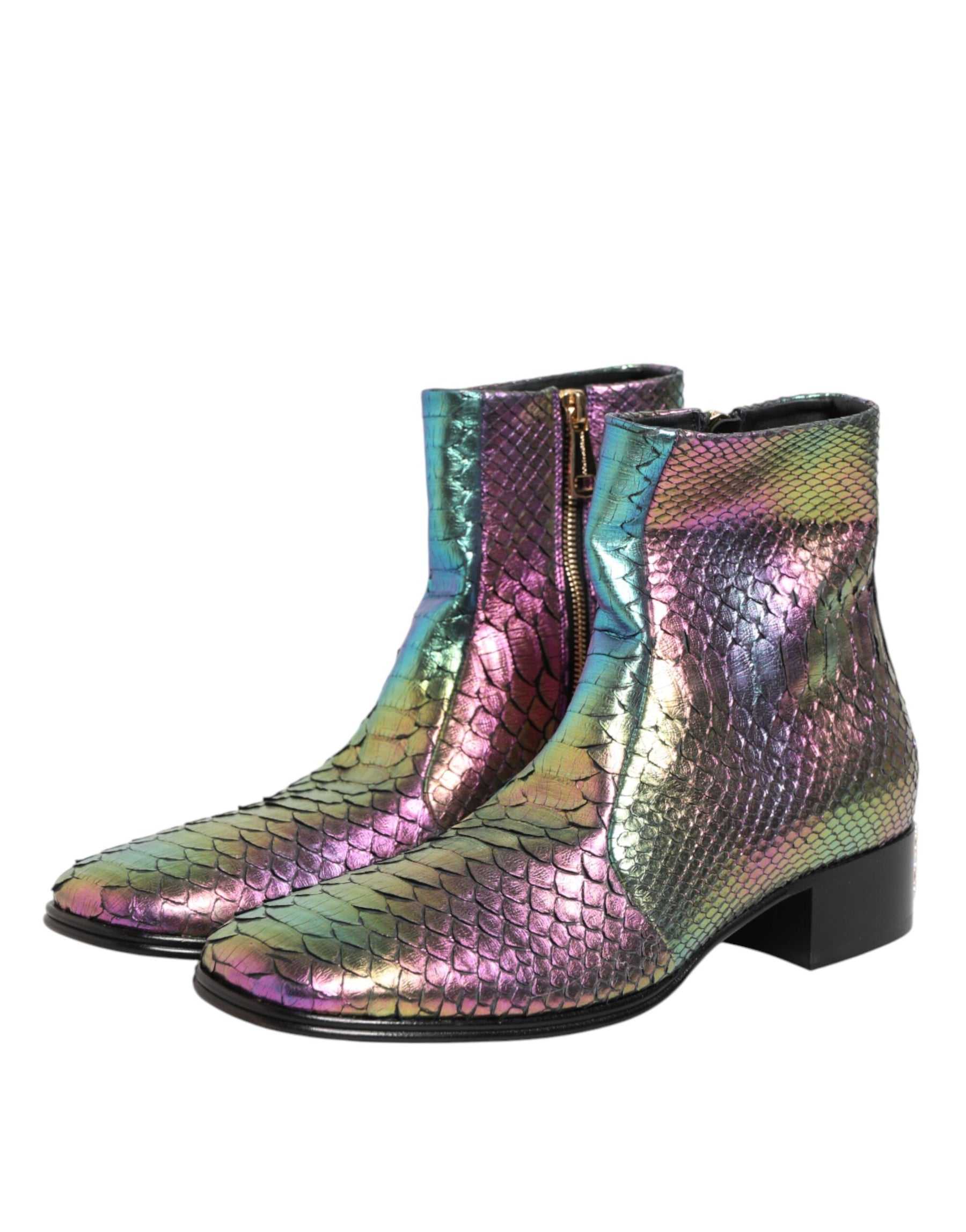 Dolce & Gabbana Multicolor Chelsea Short Ankle Boots Shoes | Regal Royce