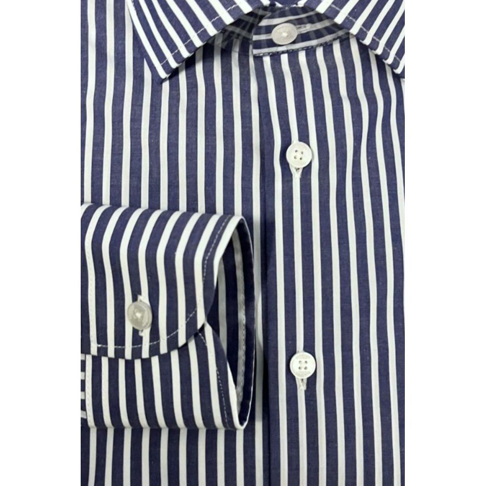 Baldinini Trend Blue Cotton Men Shirt | Regal Royce