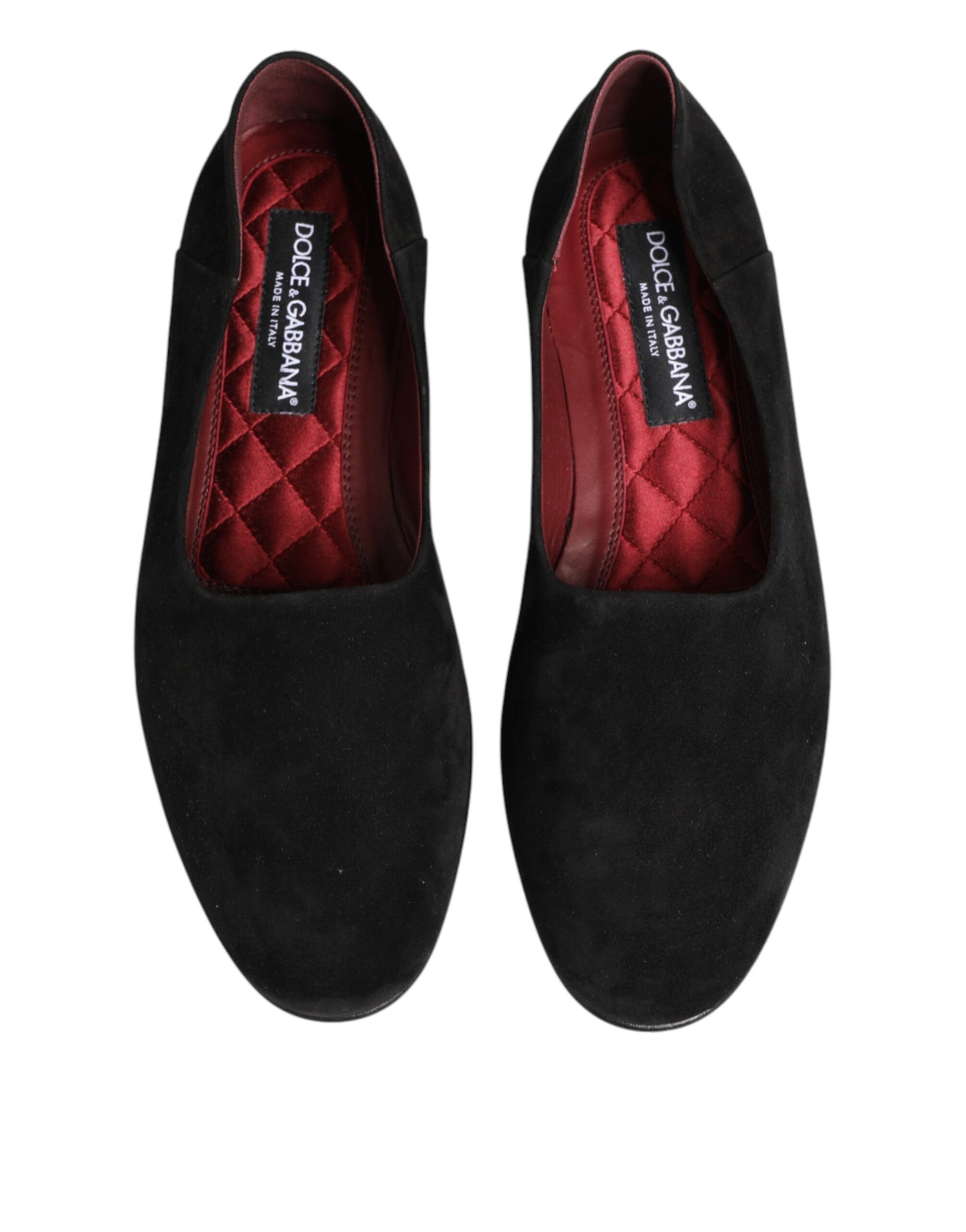 Dolce & Gabbana Black Leather Suede Slip On Loafers Dress Shoes | Regal Royce