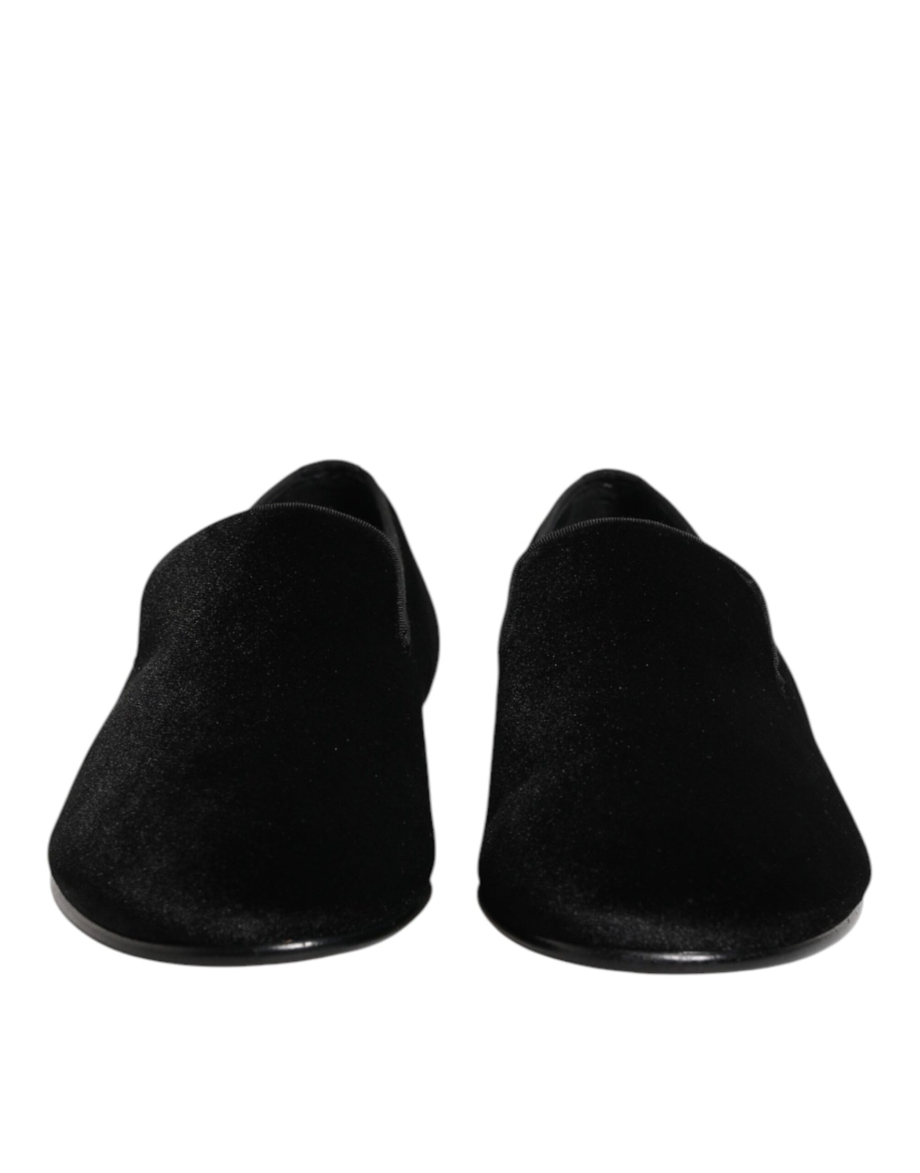 Dolce & Gabbana Black Leather Suede Slip On Loafers Dress Shoes | Regal Royce