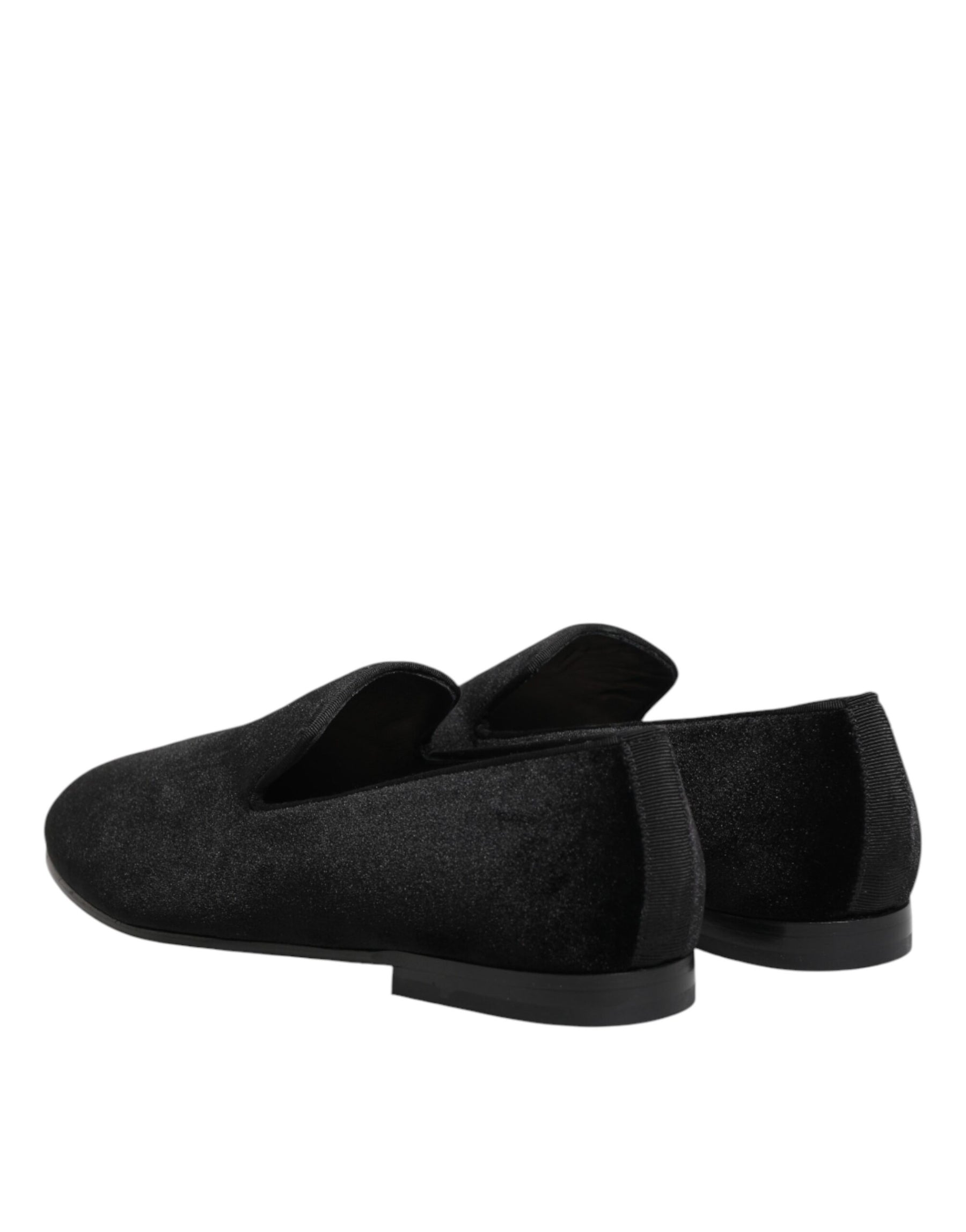 Dolce & Gabbana Black Leather Suede Slip On Loafers Dress Shoes | Regal Royce