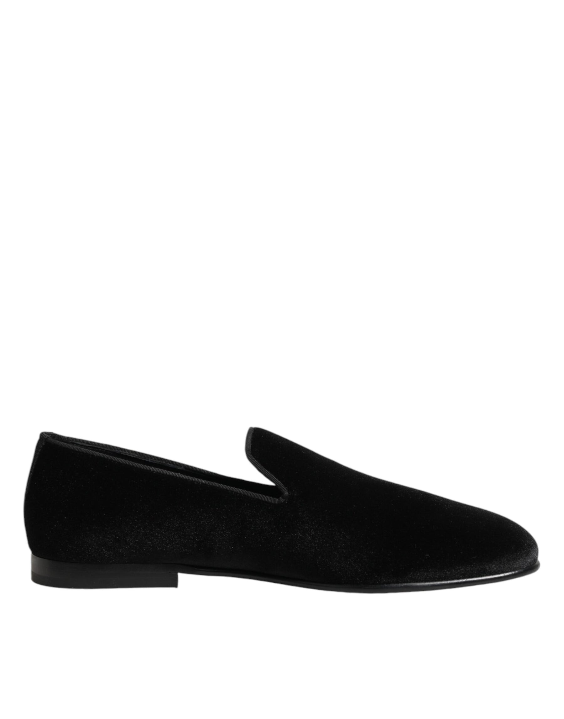 Dolce & Gabbana Black Leather Suede Slip On Loafers Dress Shoes | Regal Royce