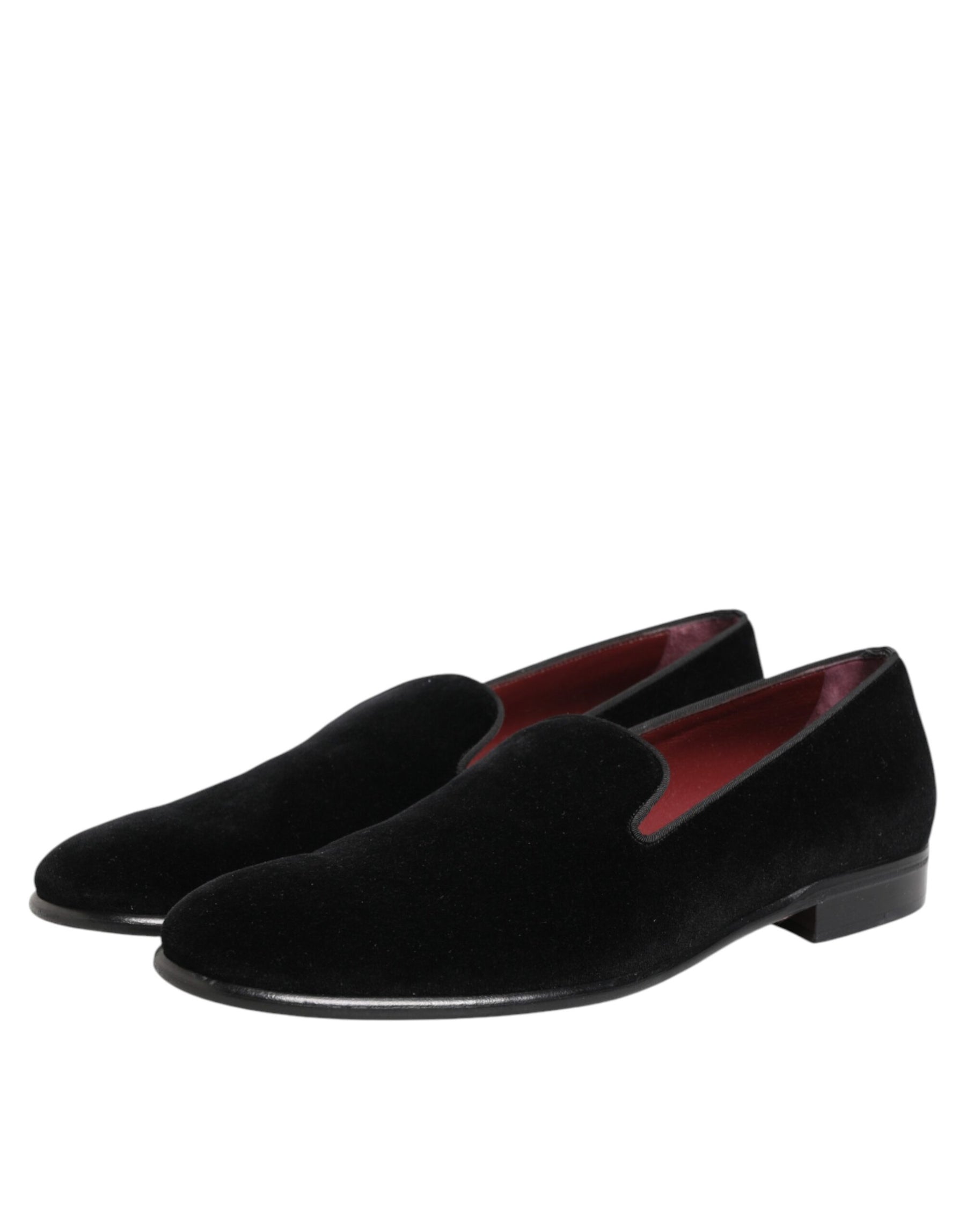 Dolce & Gabbana Black Leather Suede Slip On Loafer Dress Shoes | Regal Royce